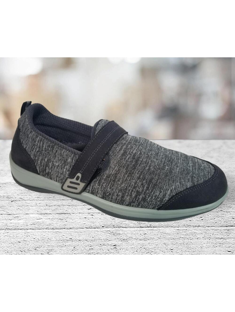 Orthofeet 822 Quincy Stretch Slip On Sneakers/Shoes Gray Women’s 9B